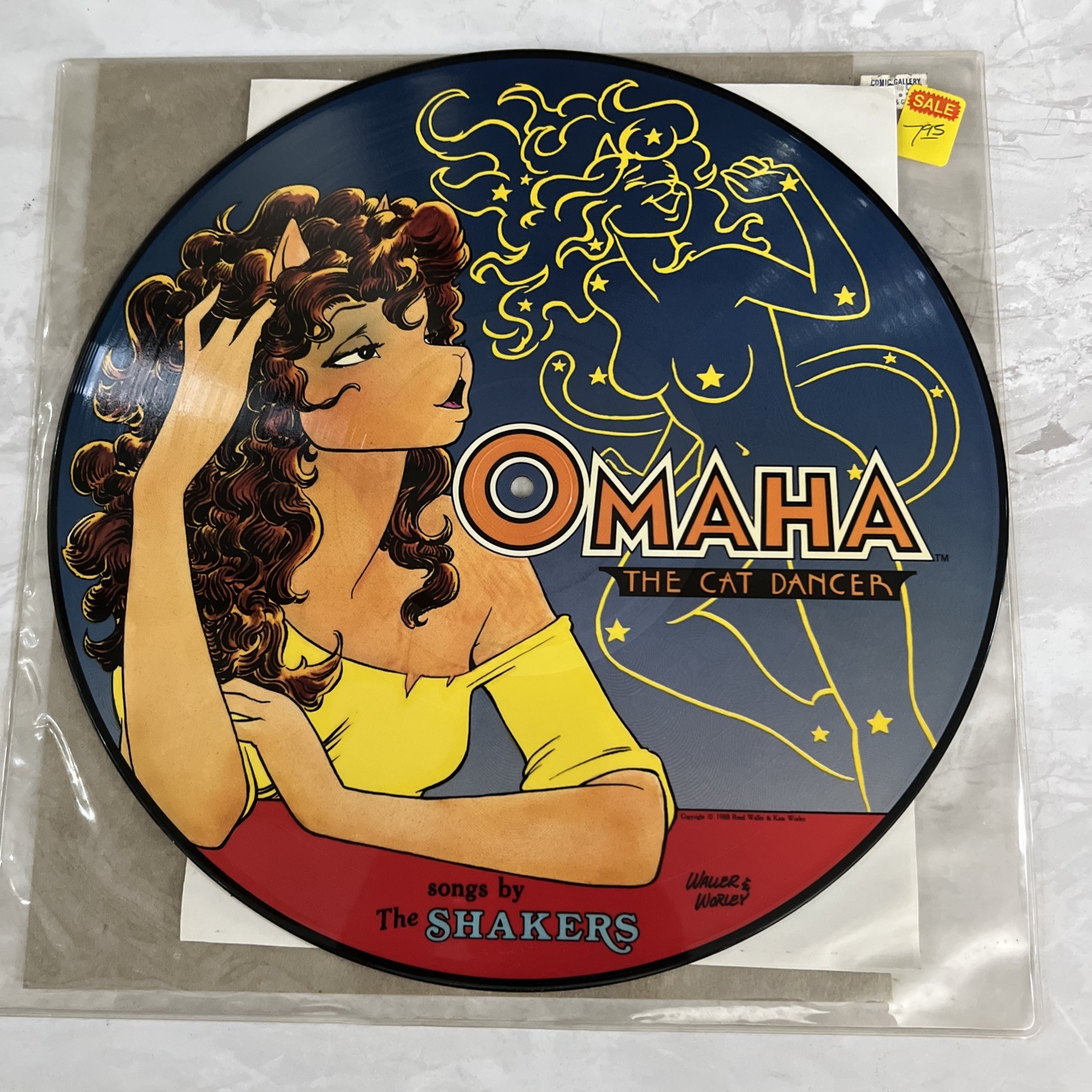 The Shakers - Omaha The Cat Dancer 1 LP Vinyl Picture Disc 1988 Kitchen Sink