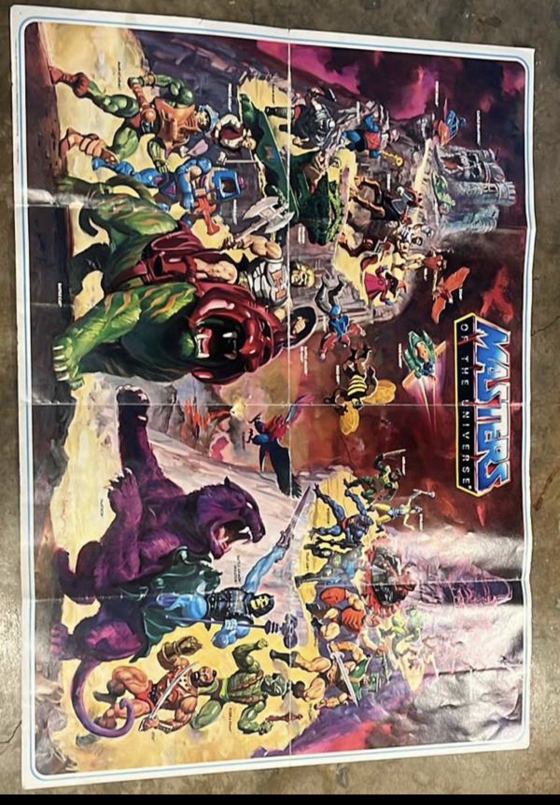 1984 Mattel Masters Of The Universe Promo Poster Original 1984 Mattel Masters Of The Universe Promo Poster Original