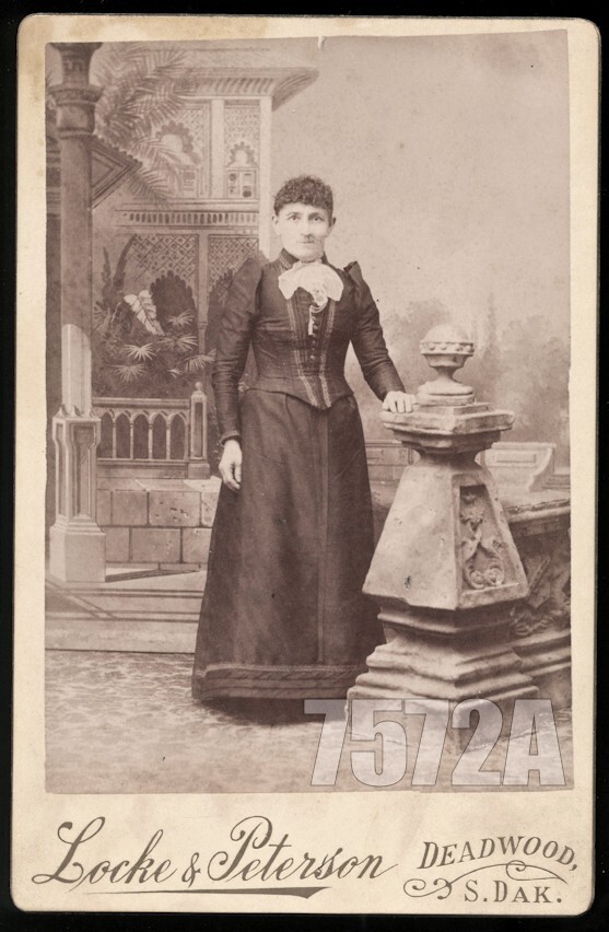 1890s Photo MRS. EVA the Clairvoyant DEADWOOD SOUTH DAKOTA Cabinet Card Psychic