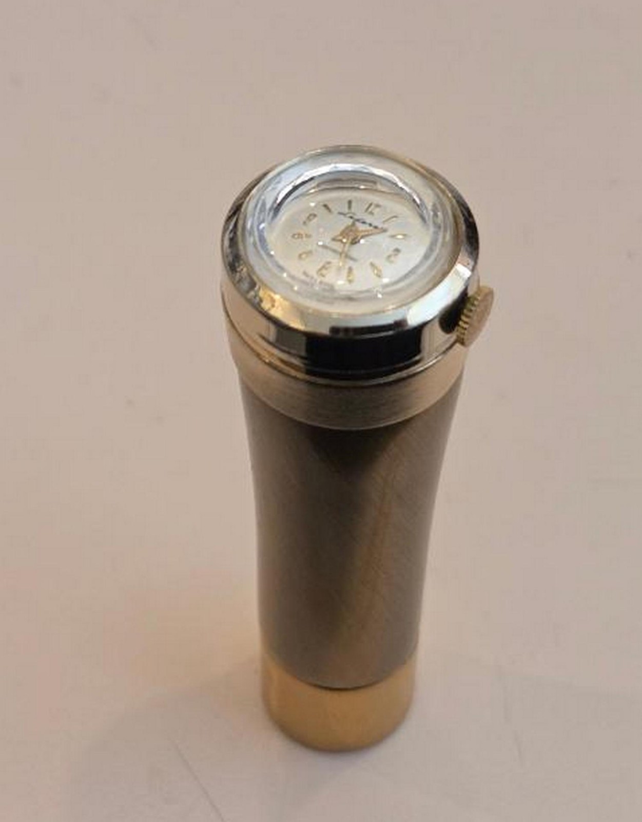 Rare vintage 1920-40s Dubarry Royal lipstick tube case w clock face, unused