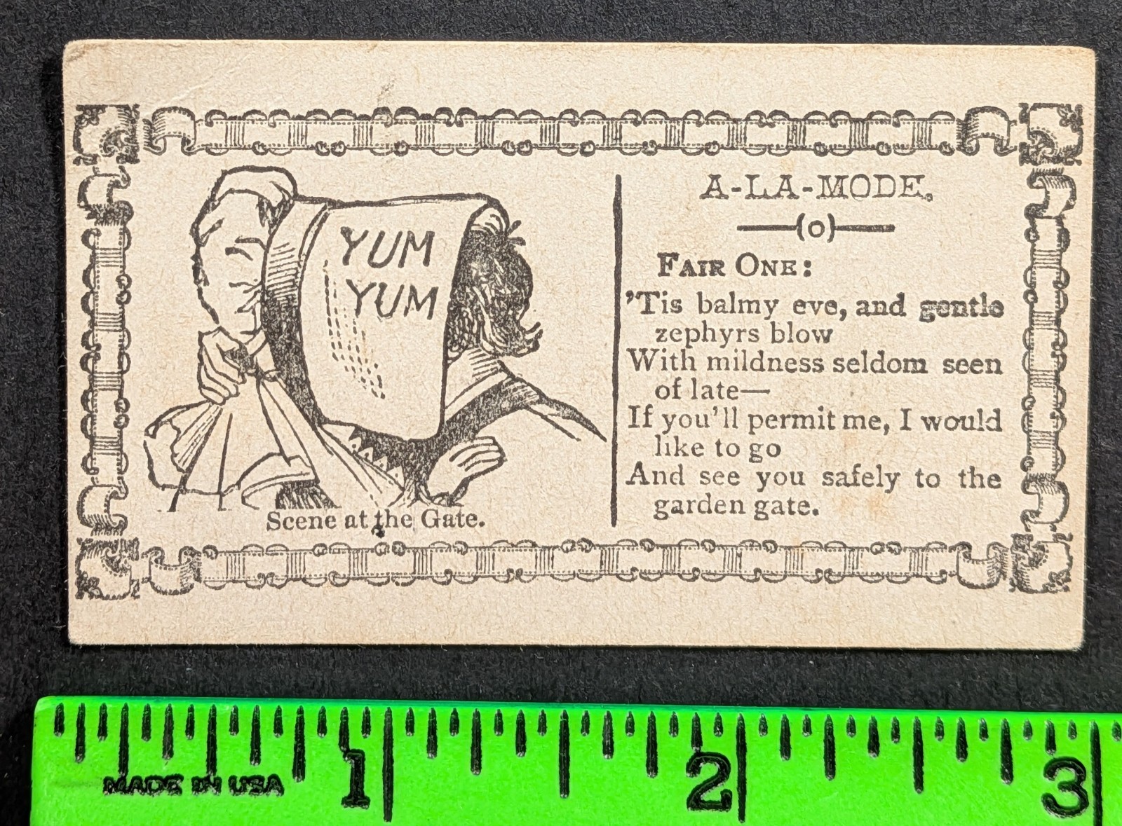 Vintage Yum Yum Gum Card Vintage Yum Yum Gum Card