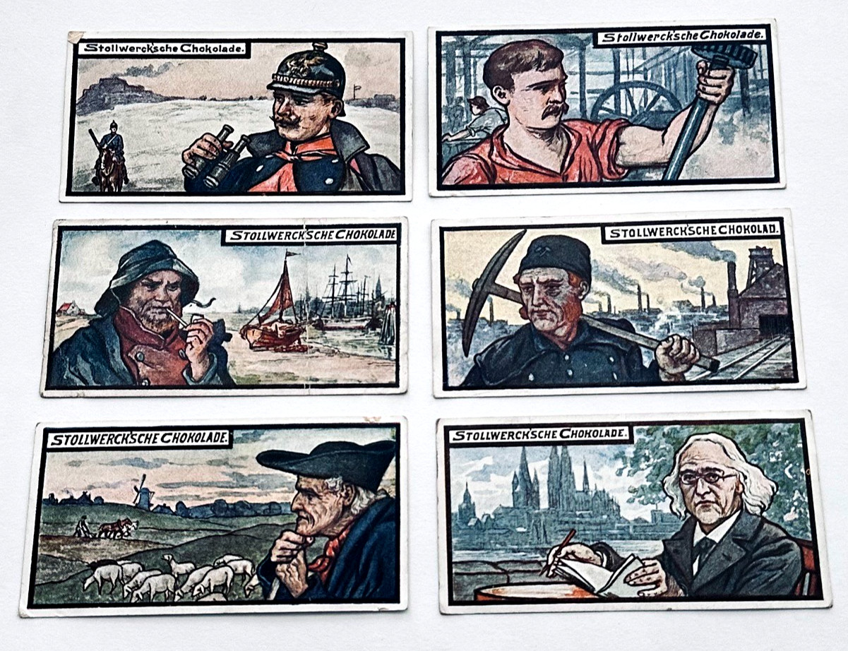 1899 STOLLWERCK Trade Card Lot - Album 3 Group 104 Professions 1899 STOLLWERCK Trade Card Lot - Album 3 Group 104 Professions