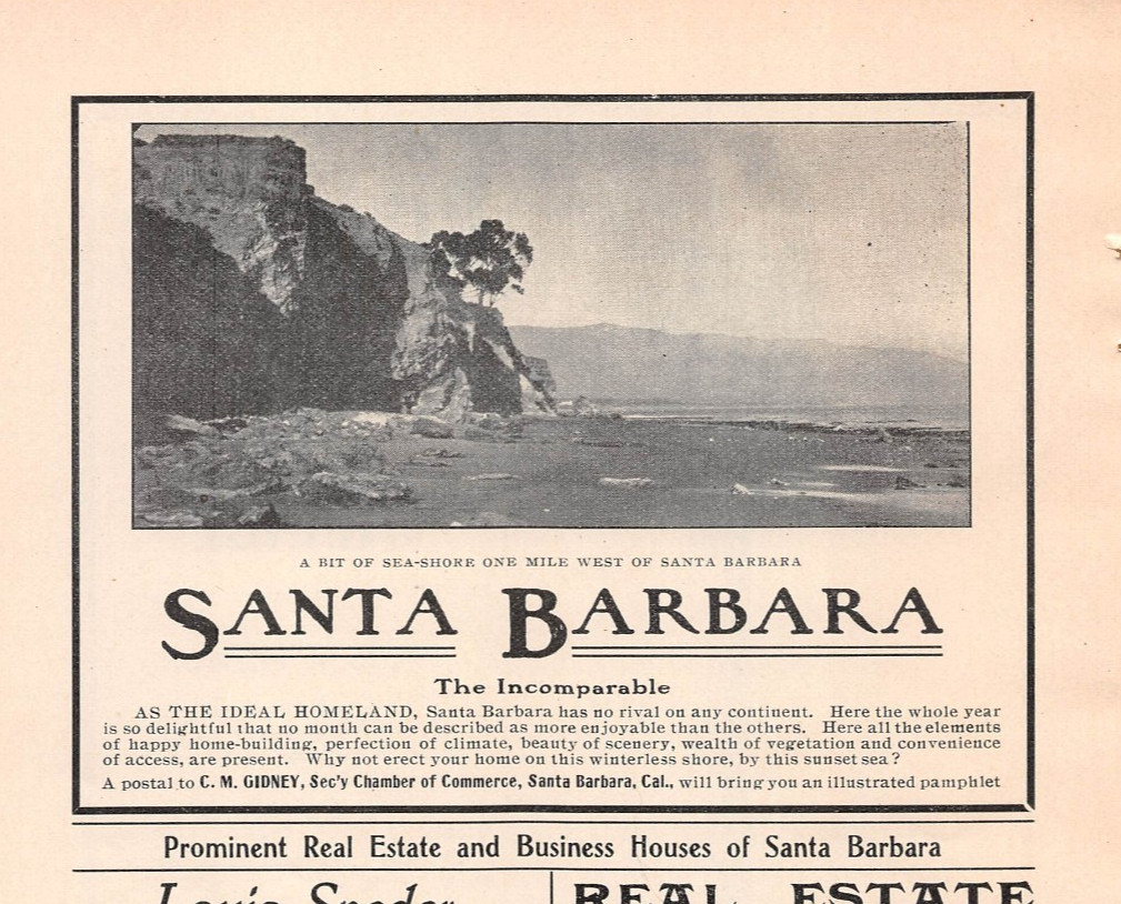 antique 1905 ads SANTA BARBARA CA The Incomparable + Local Business Ads antique 1905 ads SANTA BARBARA CA The Incomparable + Local Business Ads