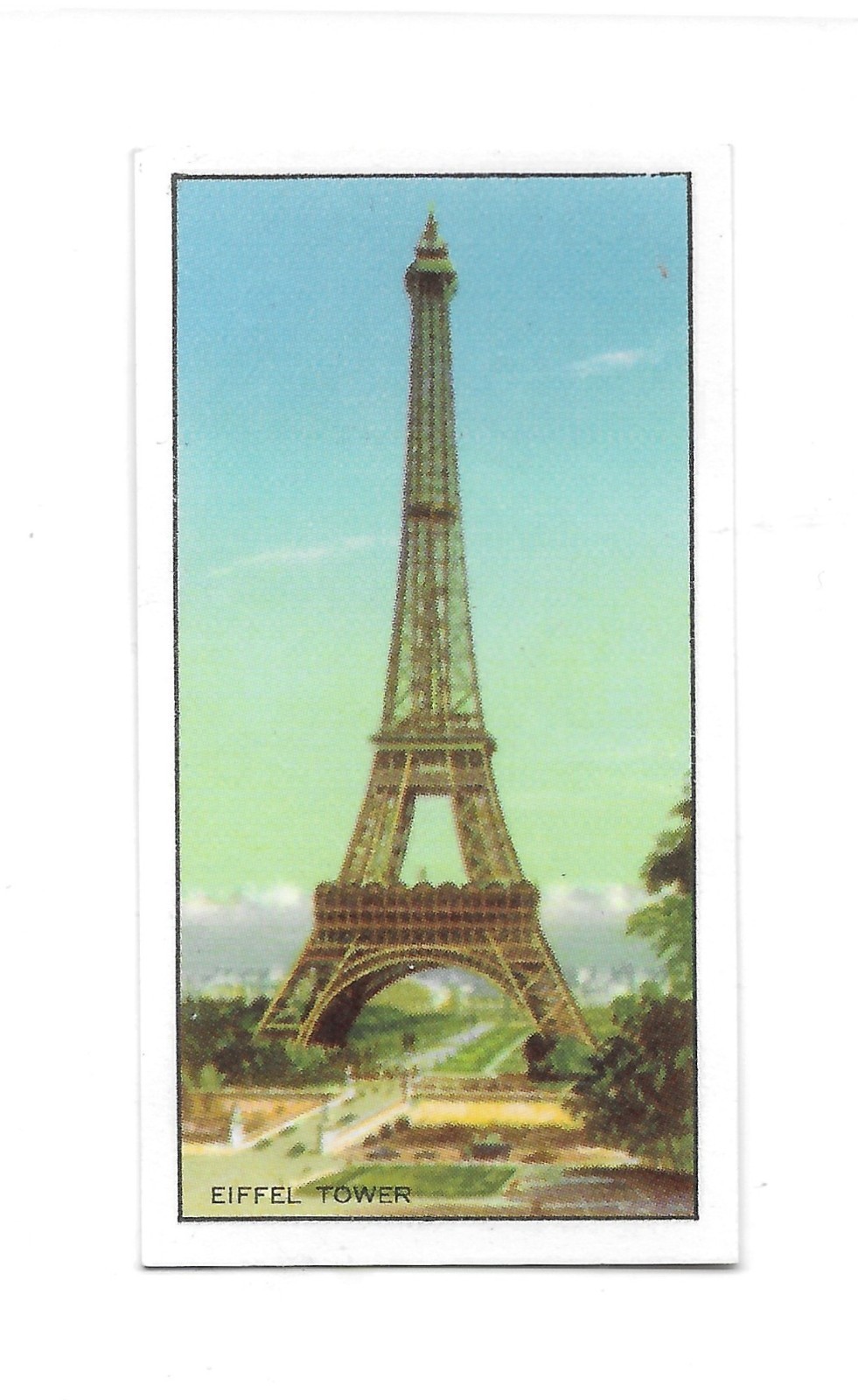 Vintage 1930s Marvels Of The World Cigarette Card Eiffel Tower Wrights Biscuits