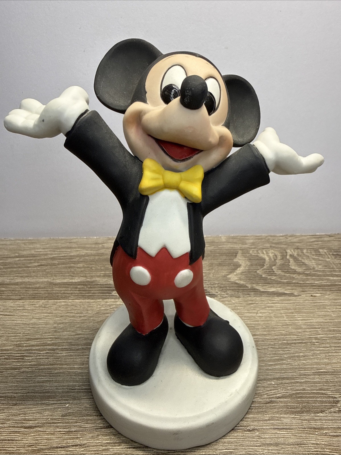 Vtg 1985 Disney 7” Mickey Mouse In Tuxedo Porcelain Statue Figurine Hong Kong
