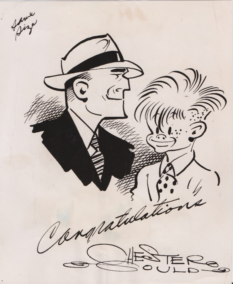 1952 Press Photo Cartoonist Chester Gould's Dick Tracy Comic Strip Characters