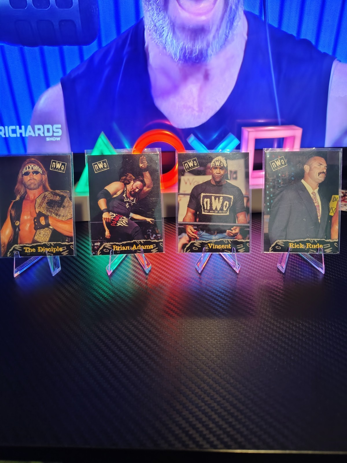 Vintage Topps 1998 nWo 4-Card Lot Rick Rude Vincent Disciple Brian Adams #20-55