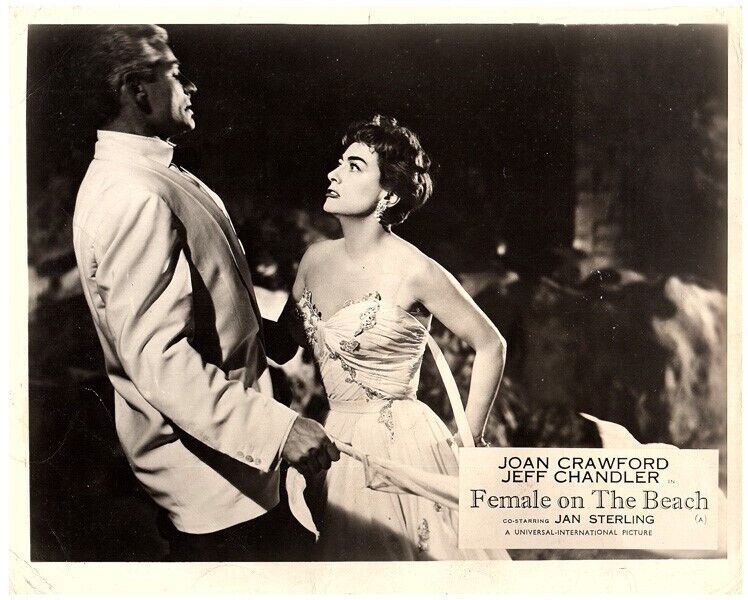 Female on the Beach 1955 Joan Crawford Jeff Chandler dramatic scene 8x10 photo Female on the Beach 1955 Joan Crawford Jeff Chandler dramatic scene 8x10 photo