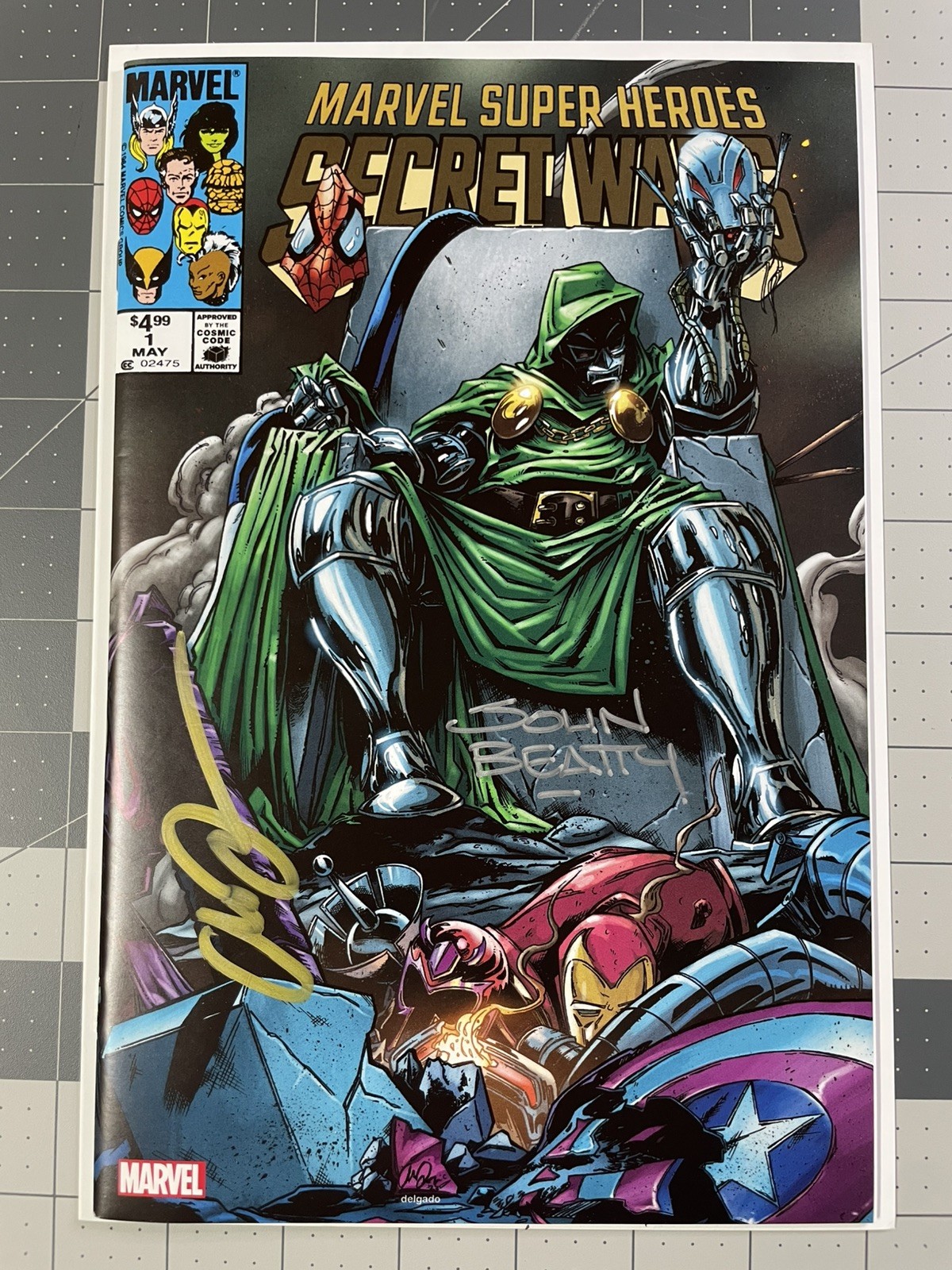 Marvel Super Heroes Secret Wars #1 Whatnot Exclusive NM double signed 
