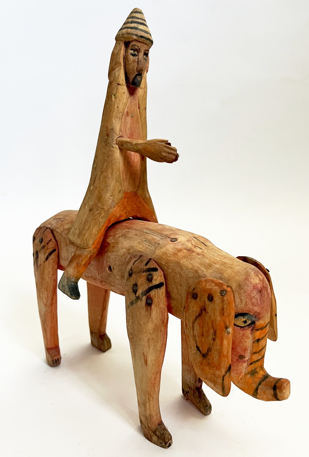 MEXICAN OAXACA WOOD MAN ELEPHANT ALEBRIJE MANUEL JIMENEZ RAMIREZ LA UNION STYLE