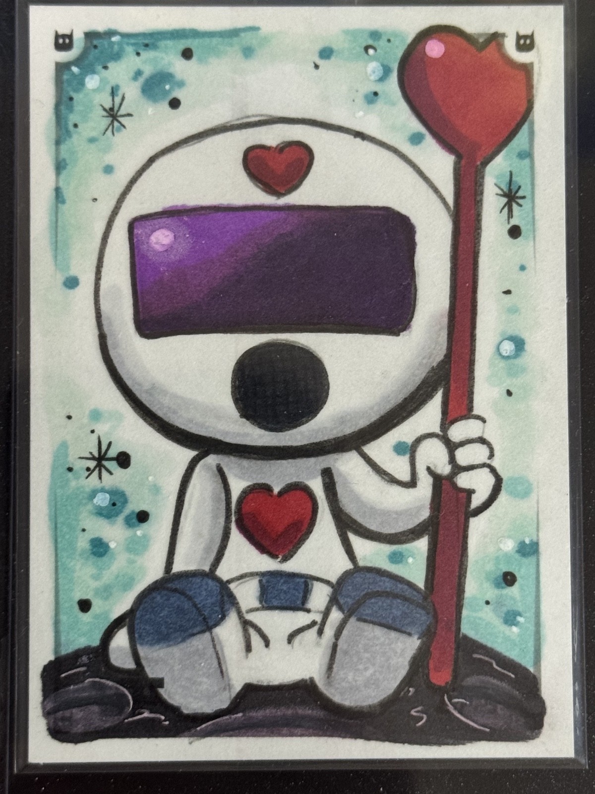 2026 VeeFriends Topps Chrome~HEART TROOPER 1/1 SKETCH Aaron Laurich + 2 more