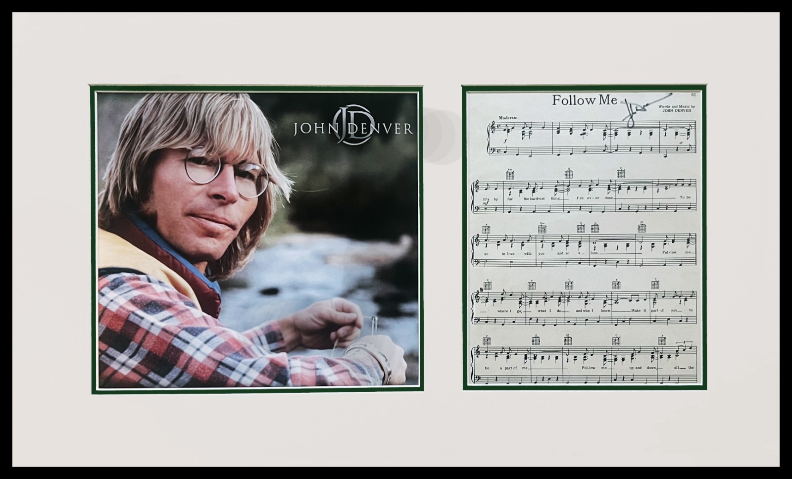 John Denver Signed Sheet Music \