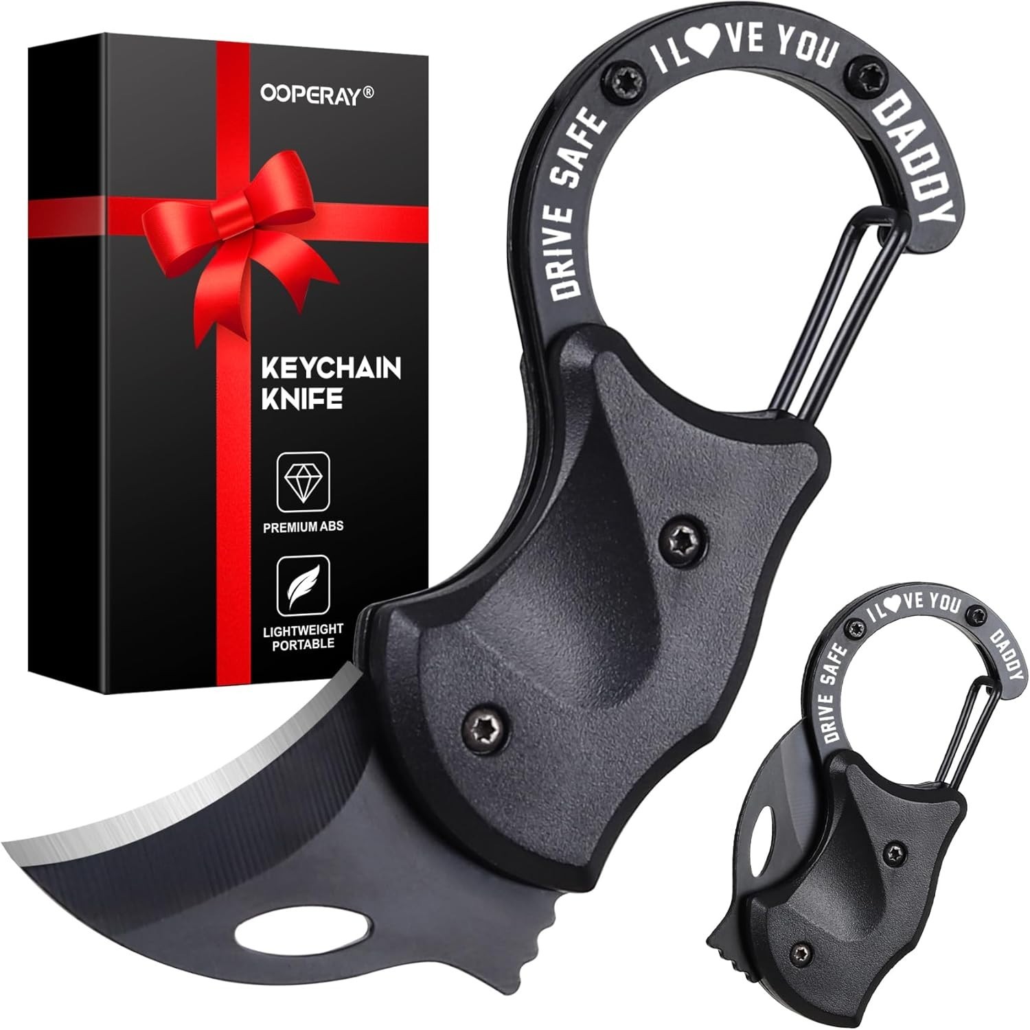 Compact Tactical Keychain Pocket Knife – Folding Carabiner Multitool Knife