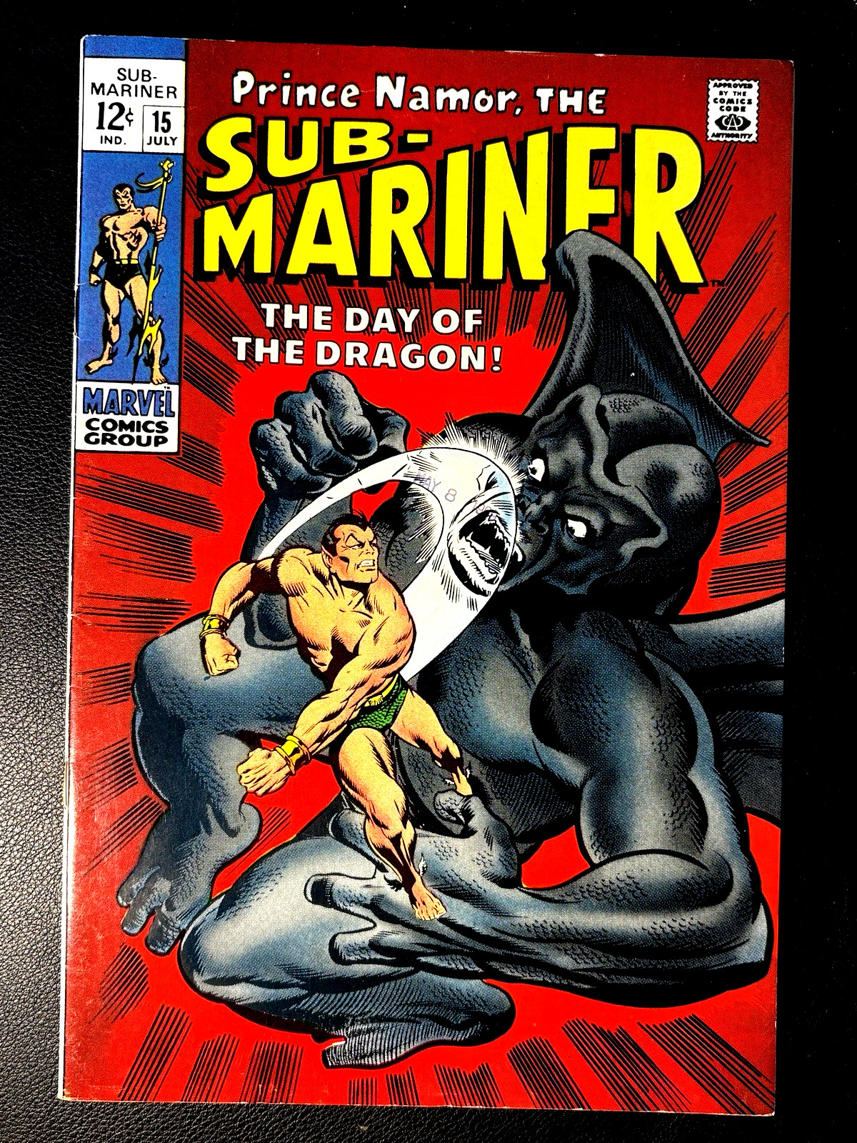 SUB-MARINER #15 (7/69 8.5) 12c SILVER-AGE TIGER SHARK LADY DORMA LORD VASHTI