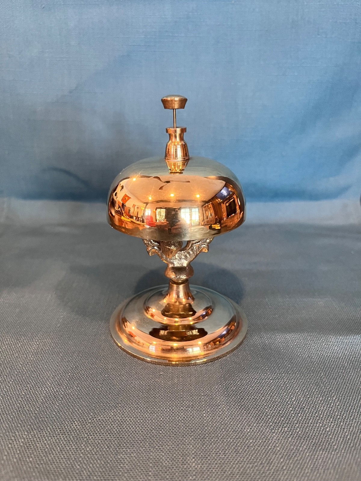 Vintage Decorative Hotel Front Desk Counter Service Solid Brass Gold Bell 4.5\ Vintage Decorative Hotel Front Desk Counter Service Solid Brass Gold Bell 4.5\