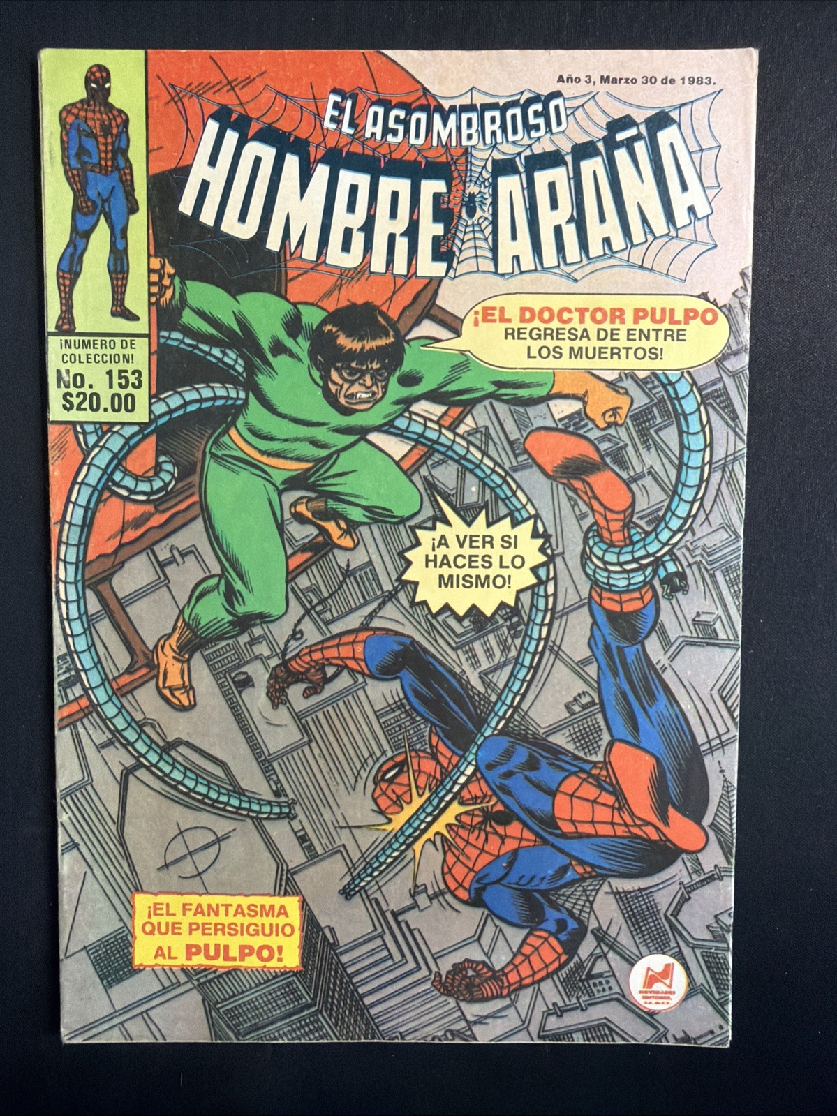 Hombre Arana #153 1983 Spider-Man Comic In Spanish Mexico Foreign U.S. Seller VG