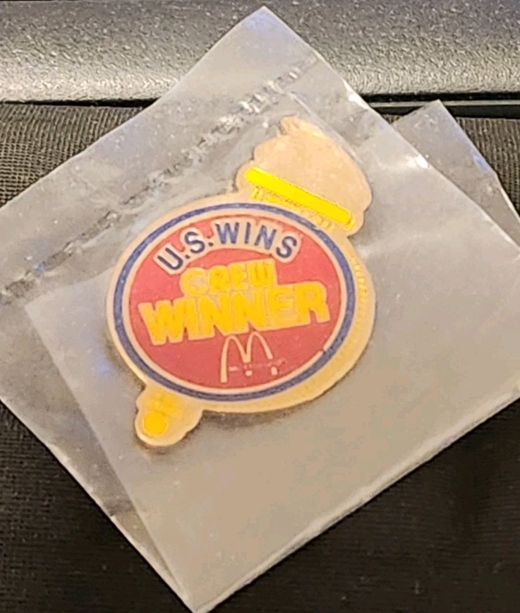 Vintage 1988 McDonald\'s U.S. Wins Crew Winner Employee Lapel Pin