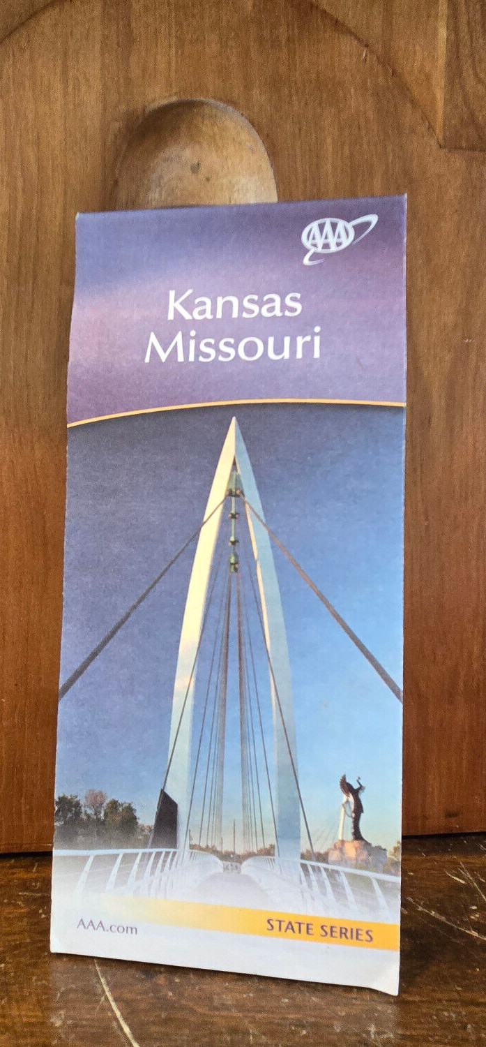 FOLDING MAP OF KANSAS, MISSOURI STATE SERIES / HUGE FOLDOUT 2012