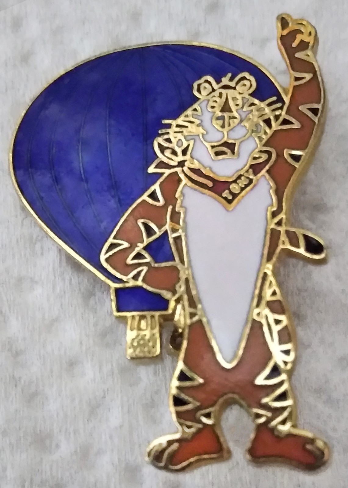 Vintage 1995 Kellogg\'s Tony The Tiger — Blue Hot Air Balloon Lapel Pin