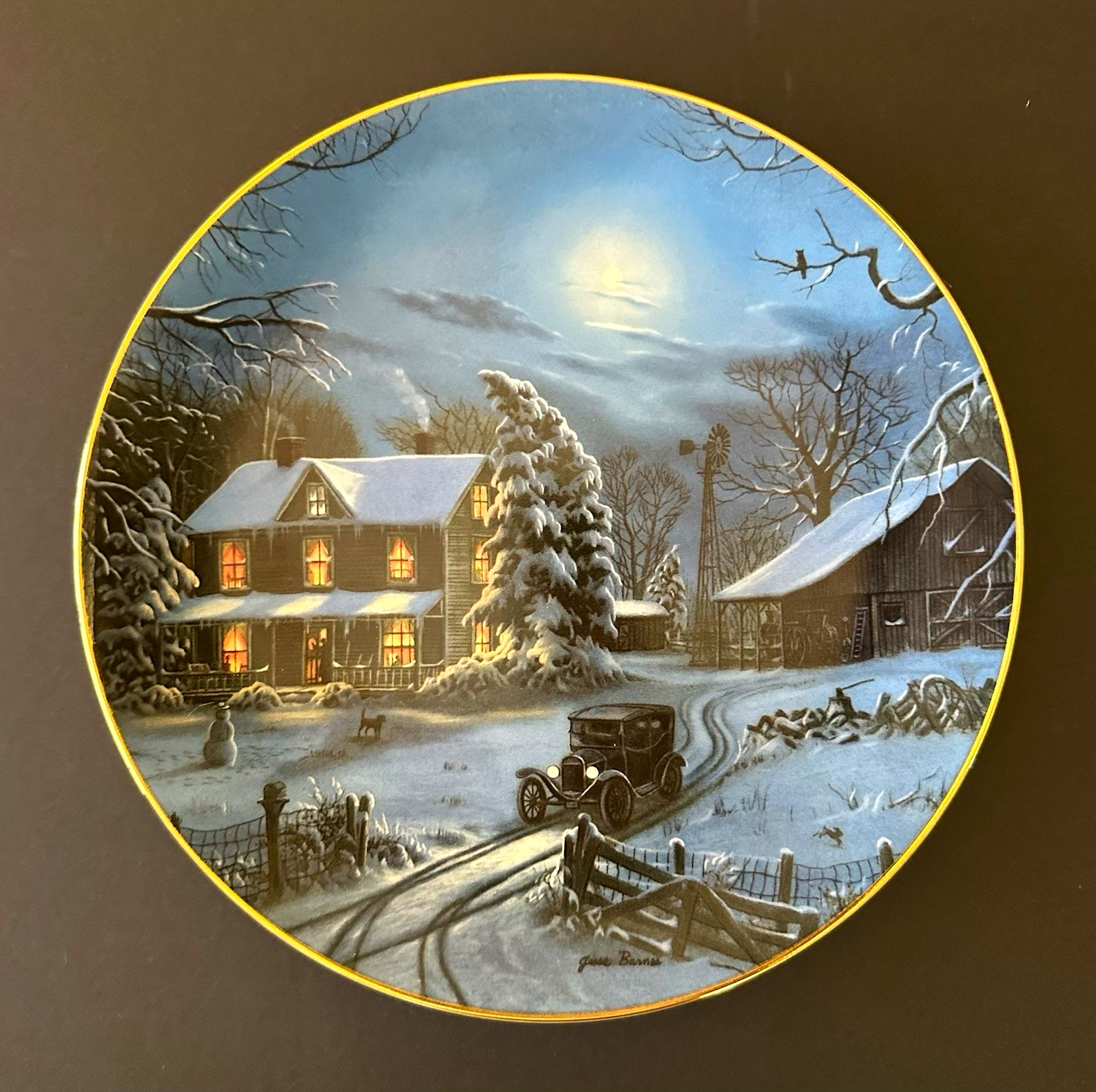VTG Bradford Exchange Grandpa\'s Farm Jesse Barnes Ltd Edition Porcelain 1993 VTG Bradford Exchange Grandpa\'s Farm Jesse Barnes Ltd Edition Porcelain 1993