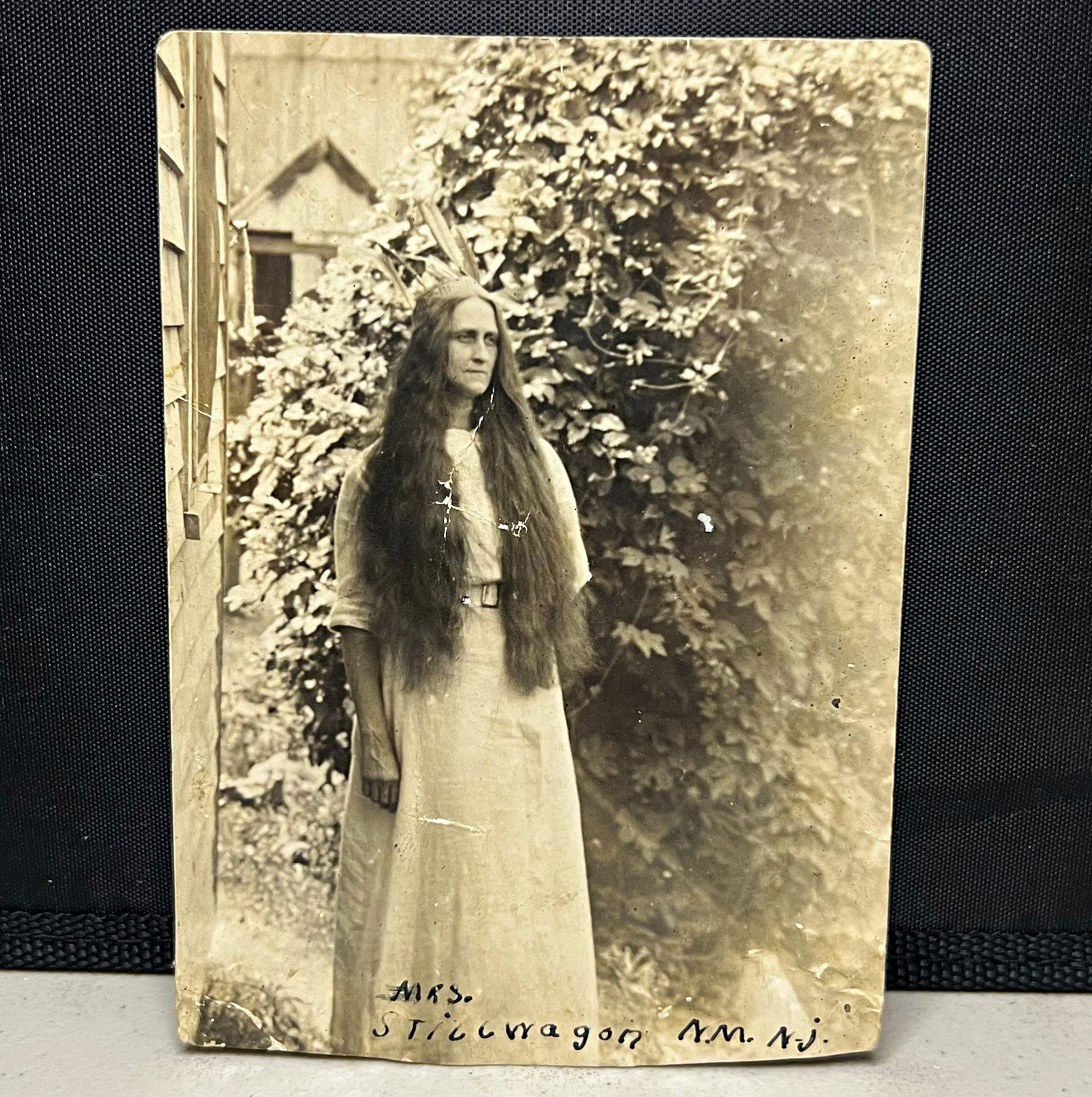 RPPC Portrait of Woman Very Long Hair “Mrs. Stillwagon” New Jersey Unposted RPPC Portrait of Woman Very Long Hair “Mrs. Stillwagon” New Jersey Unposted