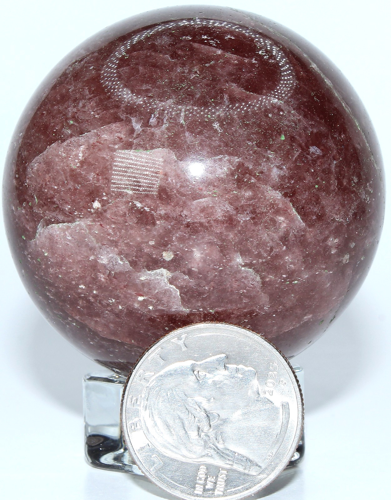 Brazilian Strawberry Quartz Sphere / 2.13\
