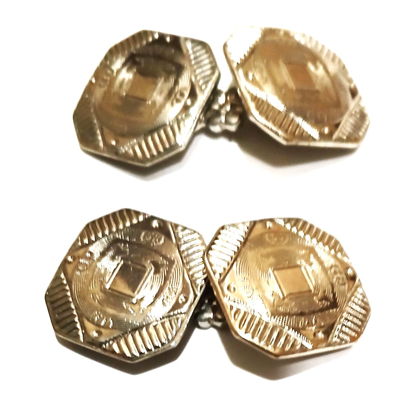 VINTAGE. 2 PC. TALON GRIP, TRADE MARK BRAND. 14K GOLD FACE. CUFFLINKS. VERY NICE VINTAGE. 2 PC. TALON GRIP, TRADE MARK BRAND. 14K GOLD FACE. CUFFLINKS. VERY NICE
