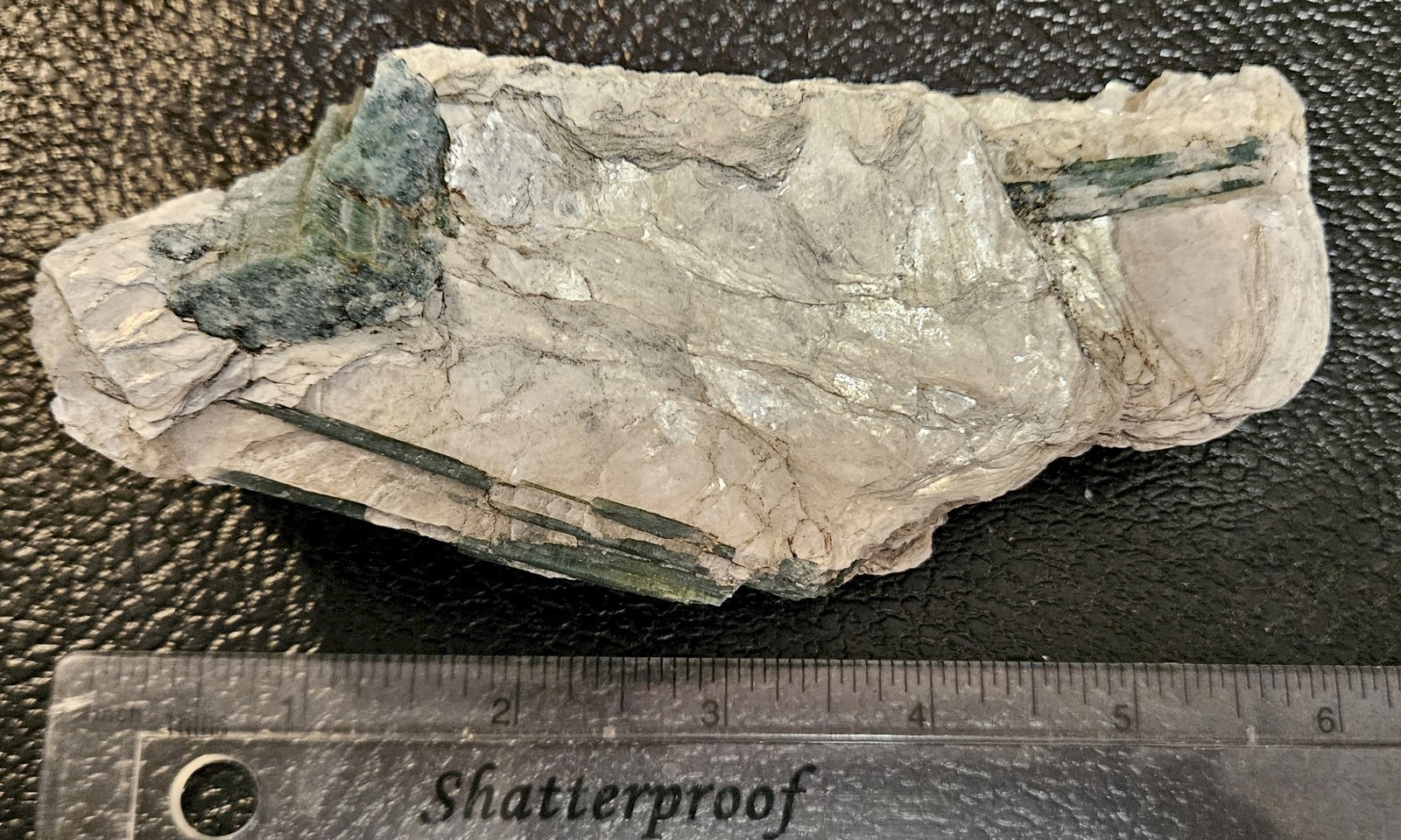 Large Green Elbaite Tourmaline in Muscovite Specimen, South Dakota