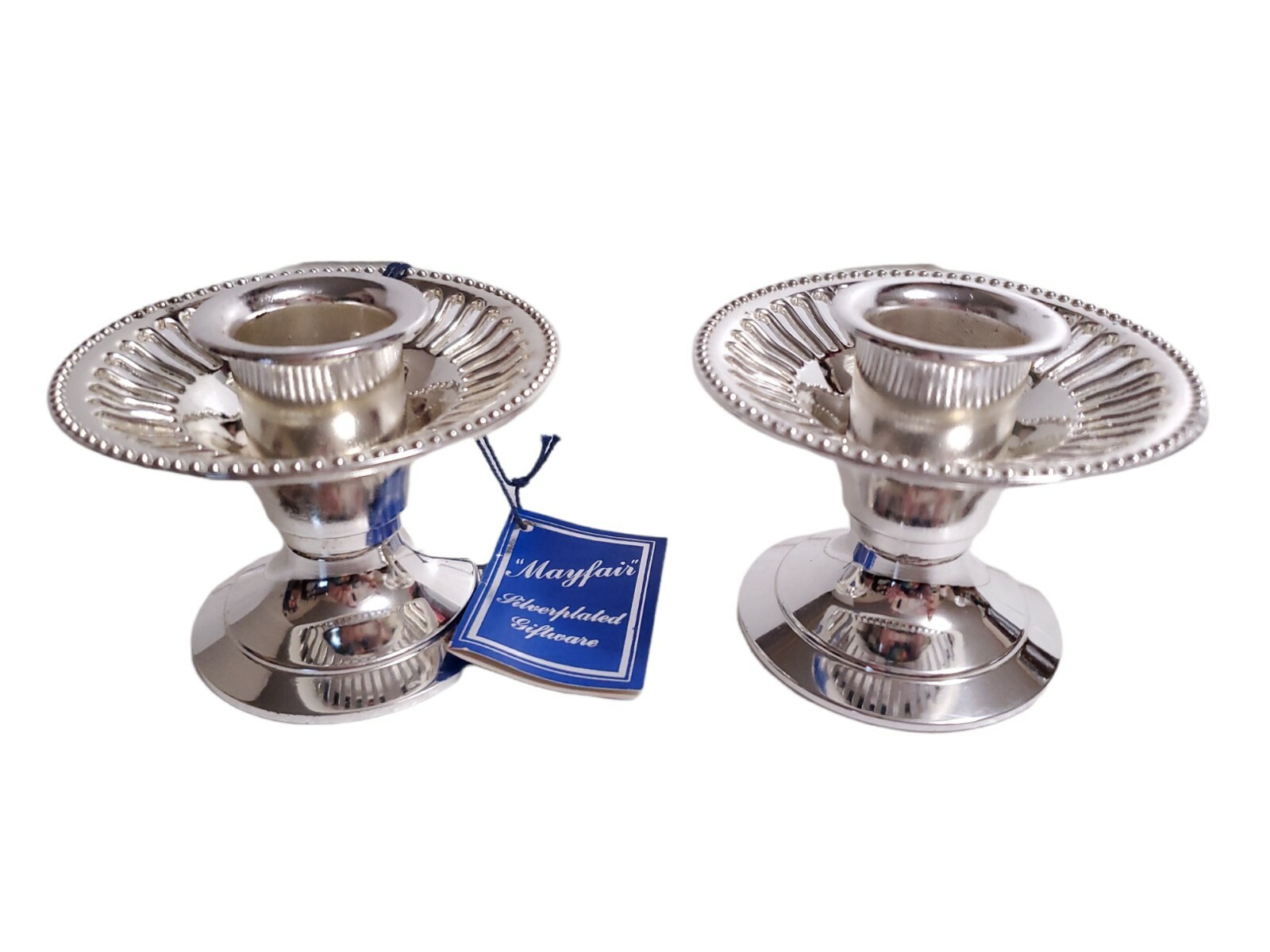 Pair of Vtg Silverplated MAYFAIR 2.5\