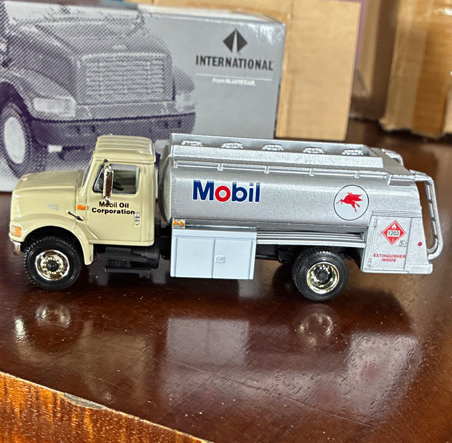 Mobil International 4900 Series Diecast Tanker Truck Advertising Model