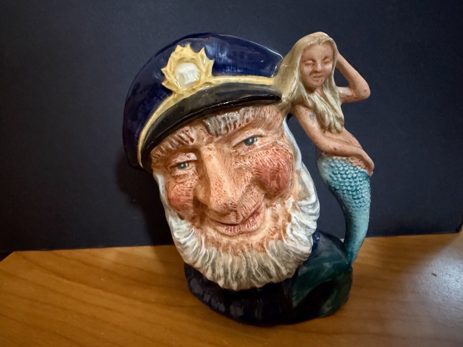 Vintage Royal Doulton Toby Jug Character Mug, Old Salt, D6554 Small COPR 1960