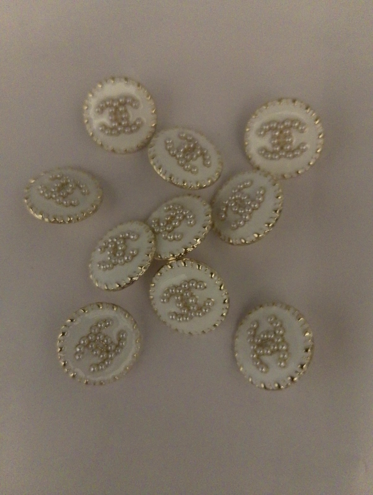 Lot Of ten 16Mm Designer Cc Vintage Button Gold Tone Chanel 10 BUTTONS Lot Of ten 16Mm Designer Cc Vintage Button Gold Tone Chanel 10 BUTTONS