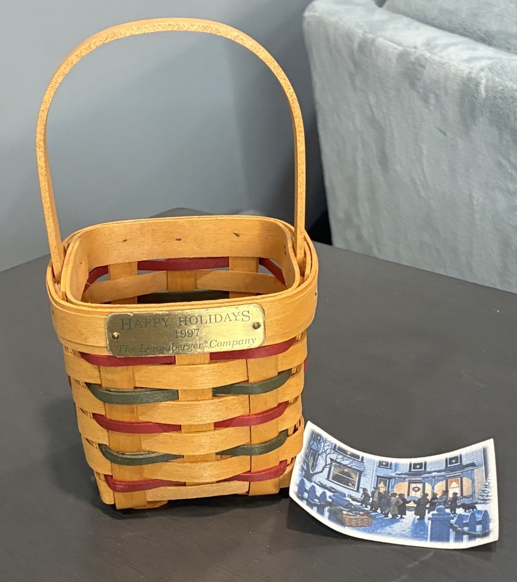 Vtg Longaberger Happy Holiday 1997 Basket Very Rare Signed Small Basket