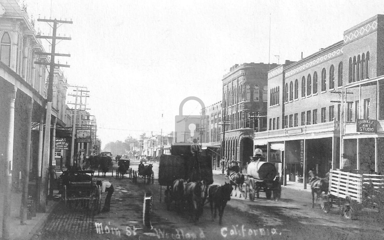 1909 Main Street View Woodland California CA - Reprint