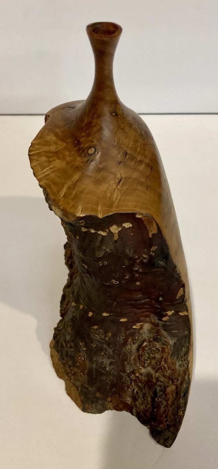 1977 Doug Ayers Large Walnut Burl Weed Pot Live Edge Sculptural Studio Wood Art 1977 Doug Ayers Large Walnut Burl Weed Pot Live Edge Sculptural Studio Wood Art