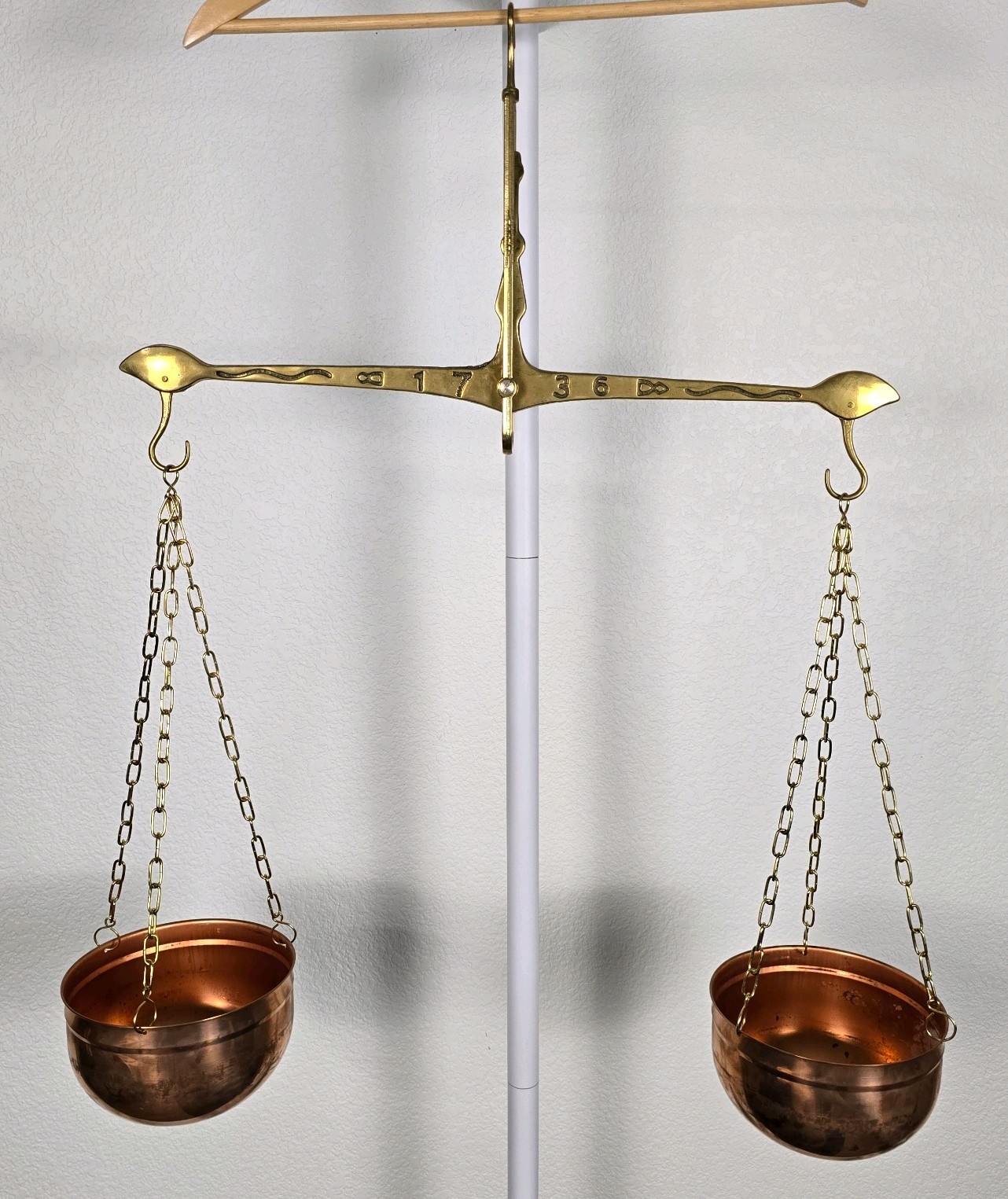 Vintage Dutch Nijhof Zevenaar Large Brass & Copper Garden Flower Scale Rare