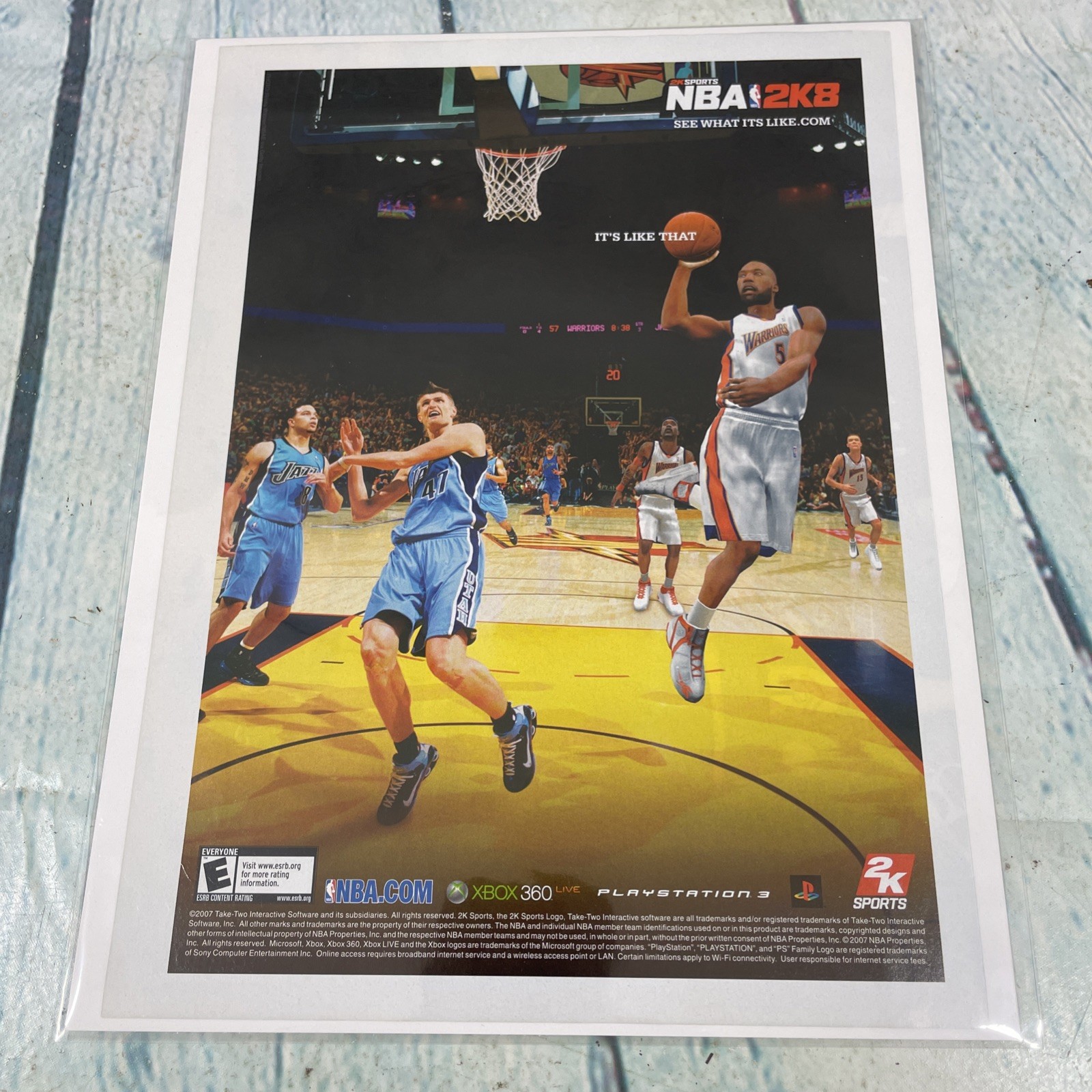 2007 NBA 2K8 Basketball Video Game Print Ad/Poster Pinup Promo Art Magazine Page