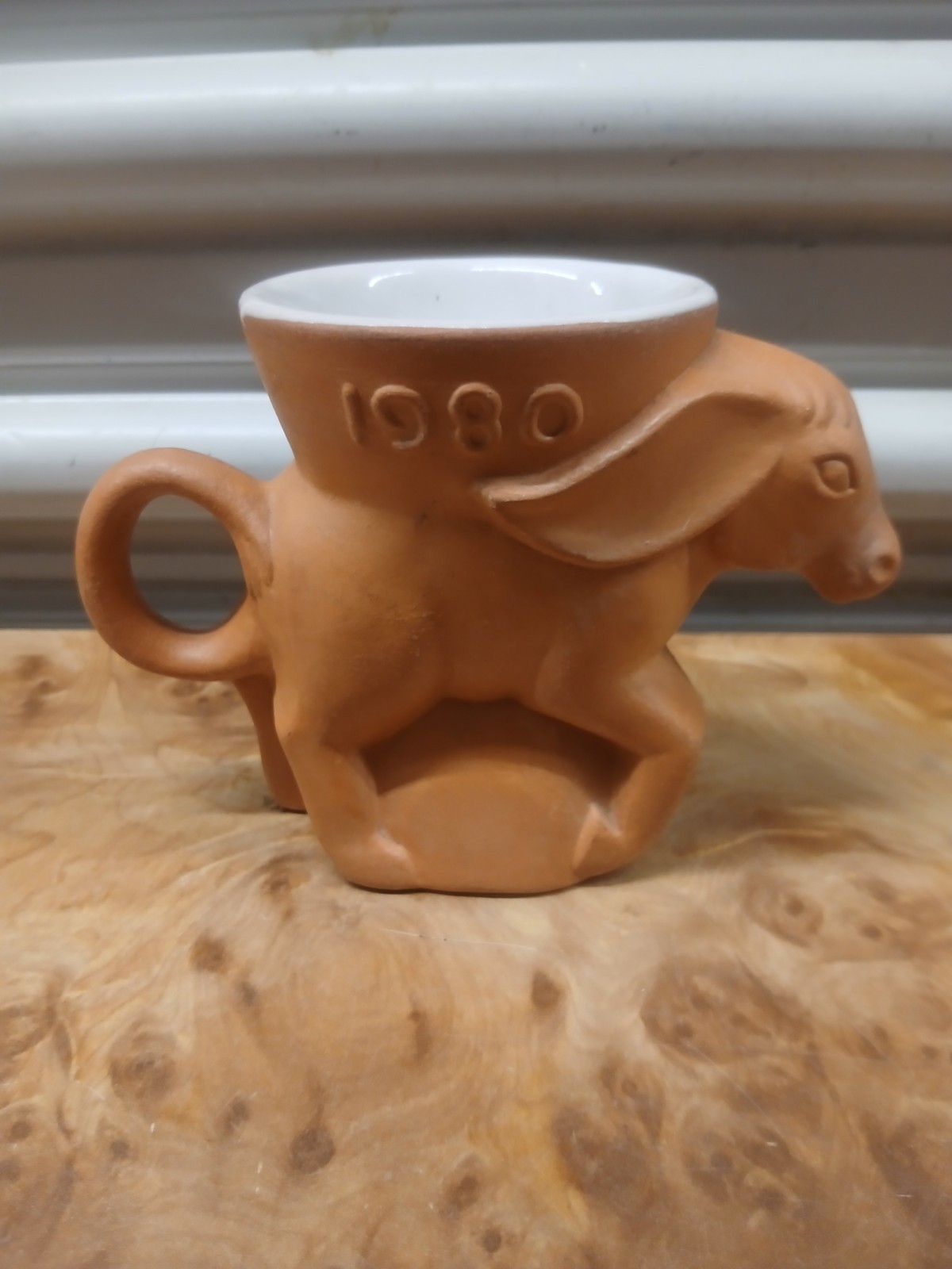 1980 Frankoma Democratic (DEM) Donkey Political Mug. Terra Cotta 1980 Frankoma Democratic (DEM) Donkey Political Mug. Terra Cotta