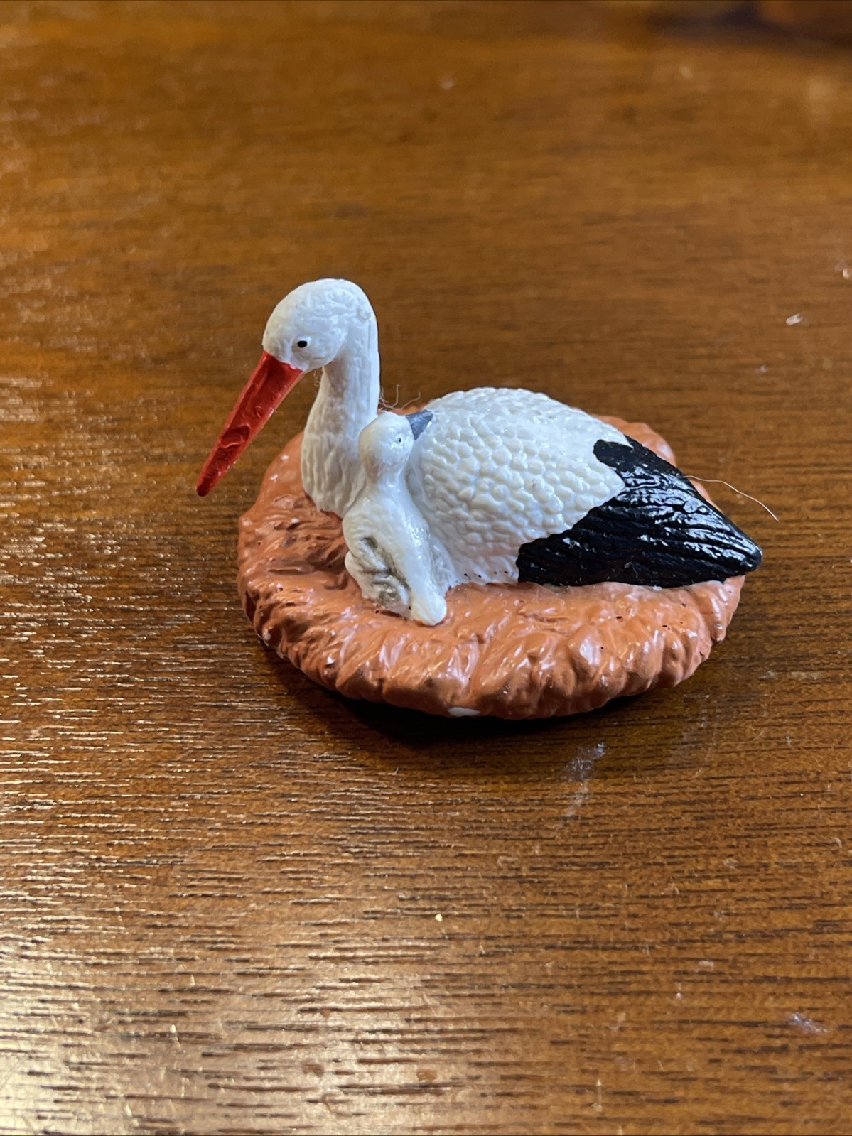 Vintage Bully PVC Figure - Mother Swan and Baby - Rare Vintage 80's Bully