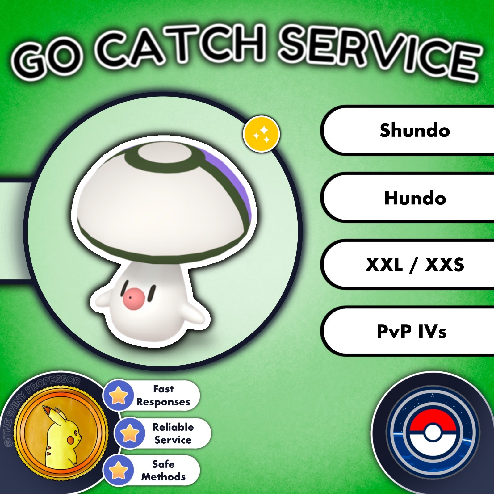 Pokémon GO Catch || Foongus || XXL, XXS, PVP, Hundo, Shundo Available ✨ Pokémon GO Catch || Foongus || XXL, XXS, PVP, Hundo, Shundo Available ✨