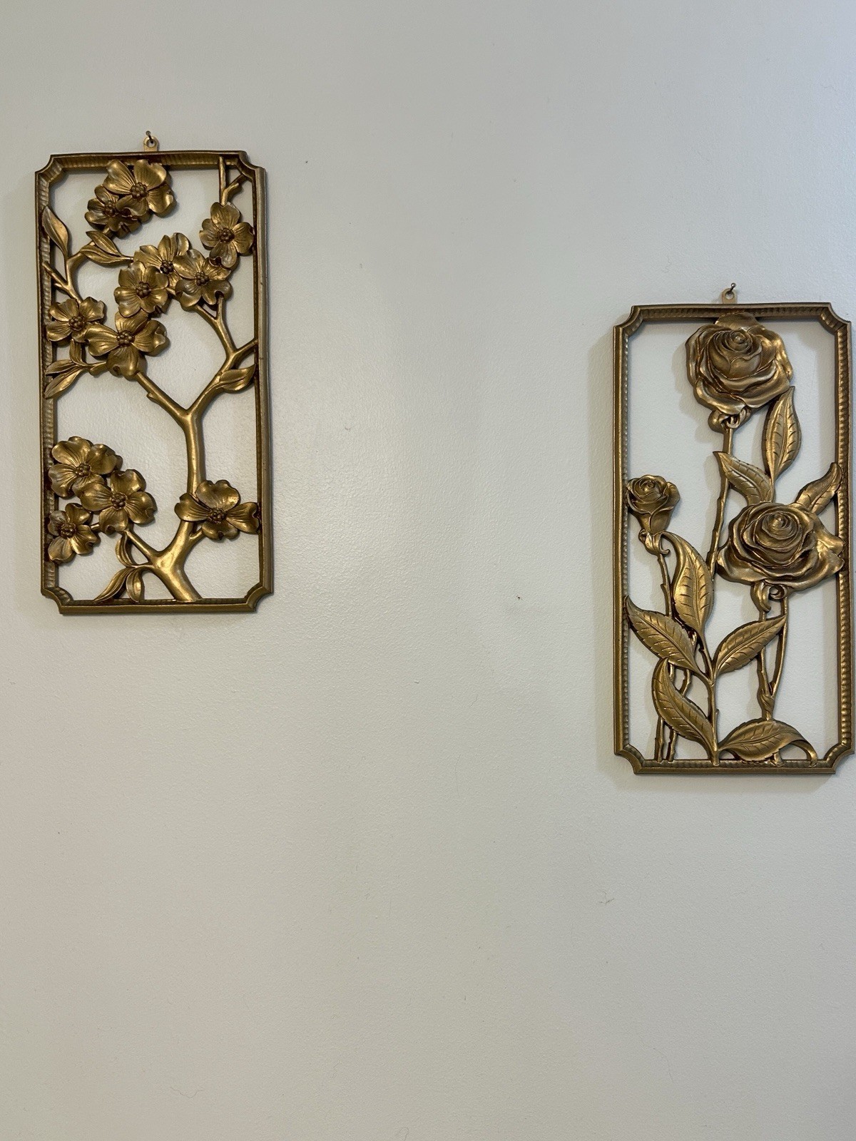 Vintage - Syroco Wood Flower Wall Art 6\