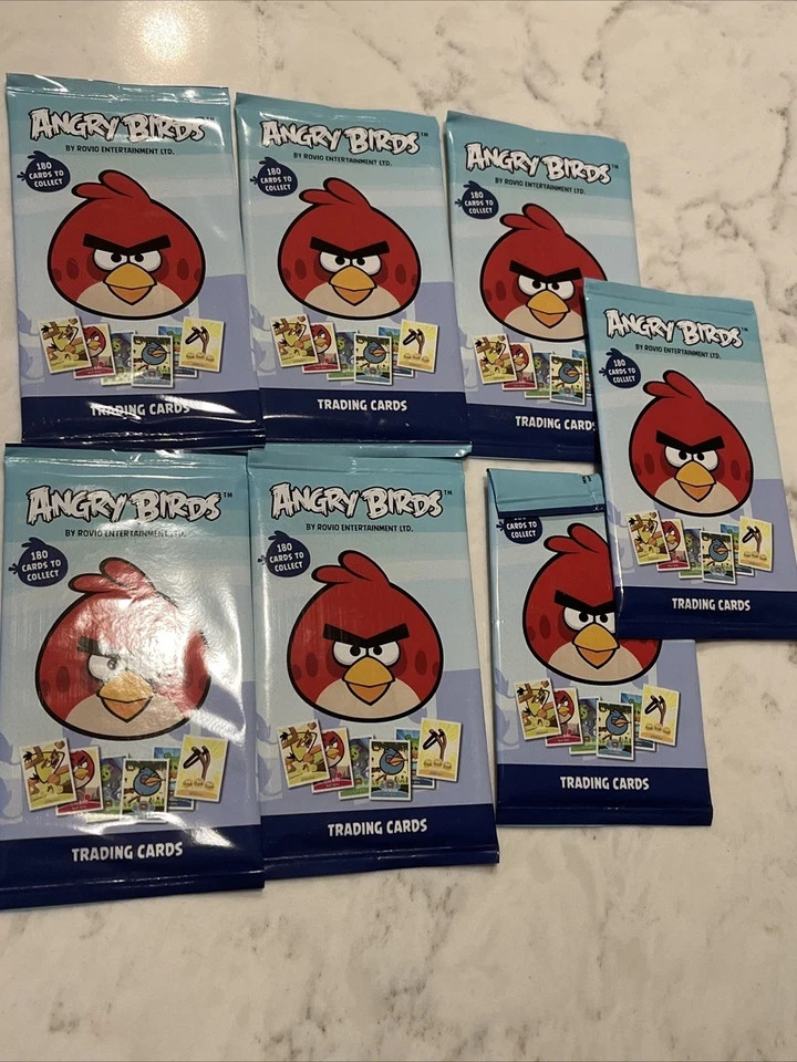Lot of 7 2012 Rovio Entertainment Angry Birds Trading Card Wax Packs 49 Cards