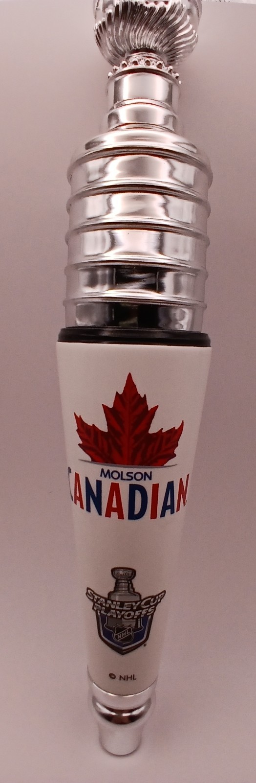 Molson Canadian Beer Tap Handle Knob Draft Kegerator Bar Hockey Stanley Cup NHL