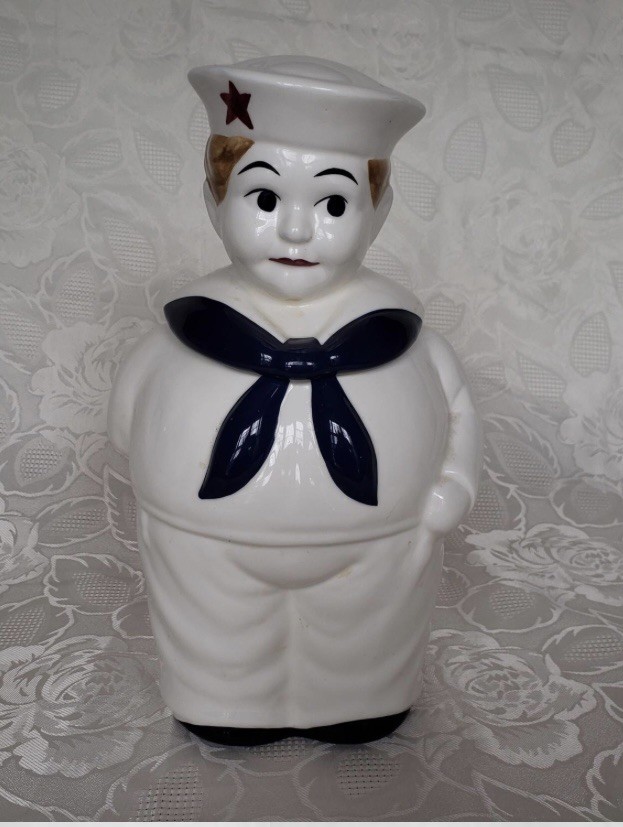 Vintage Pottery Sailor Boy Cookie Jar 11” Tall Shawnee Style Vintage Pottery Sailor Boy Cookie Jar 11” Tall Shawnee Style