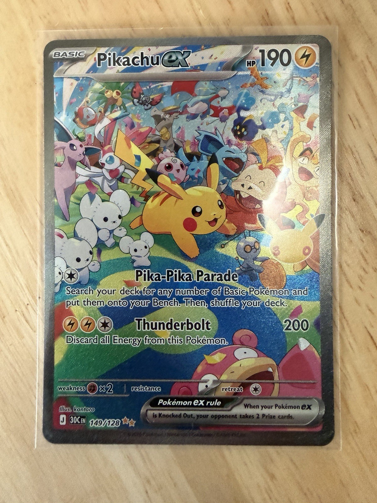 Pikachu Ex Special Illustration Rare SIR - 149/128 - ME 30th Celebration Pokemon