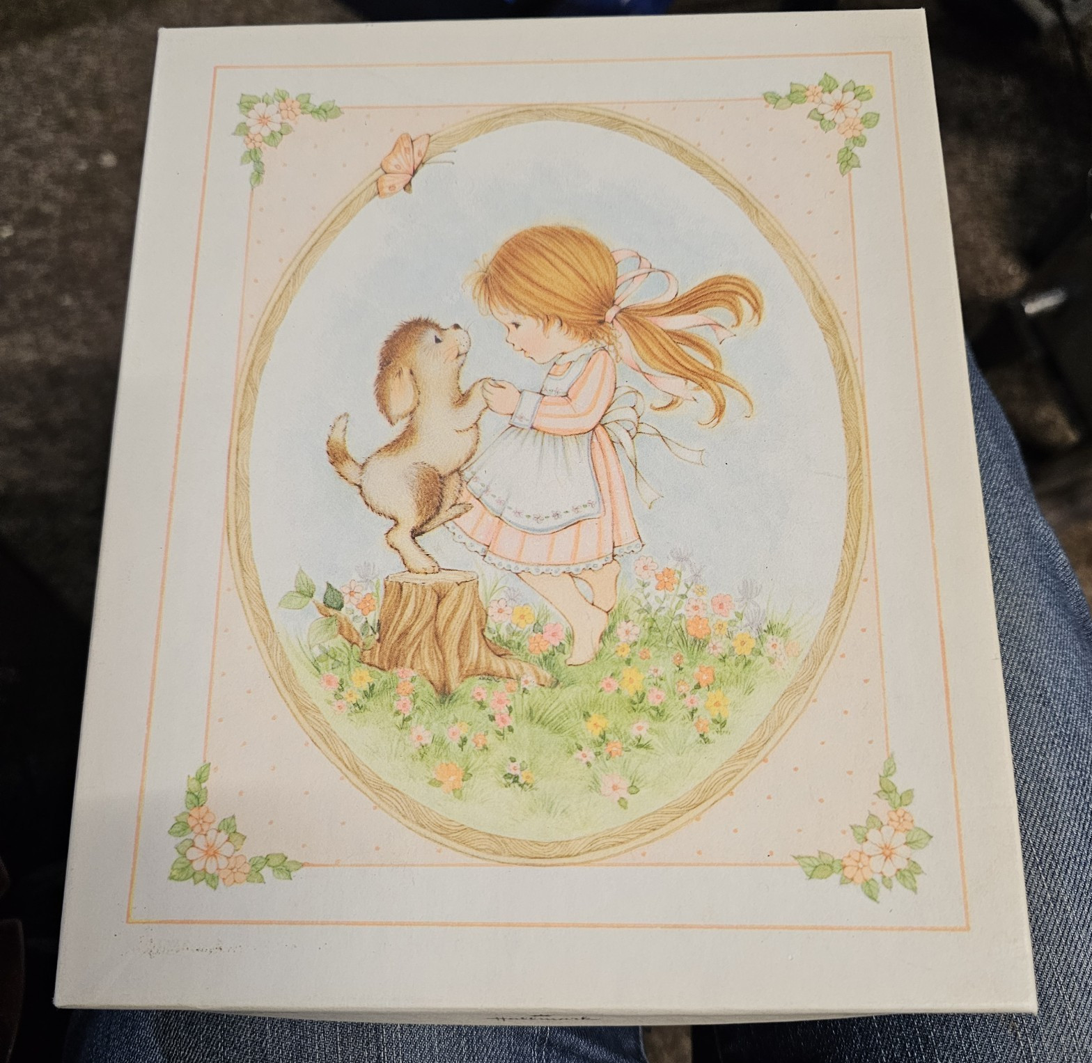Vintage 1970s Hallmark Betsey Clark Boxed Stationery Set- Girl & Pupp