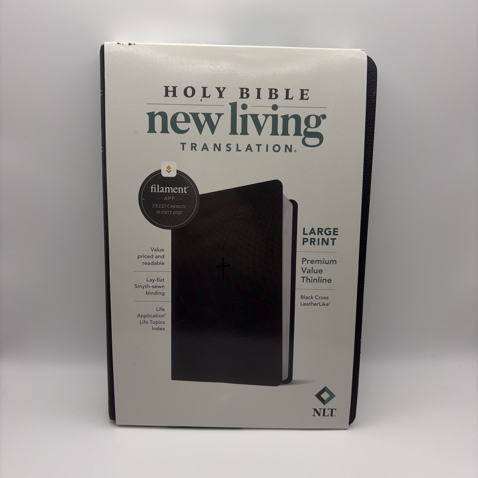 NLT Large Print Premium Value Thinline Bible, Filament Enabled Black NLT Large Print Premium Value Thinline Bible, Filament Enabled Black