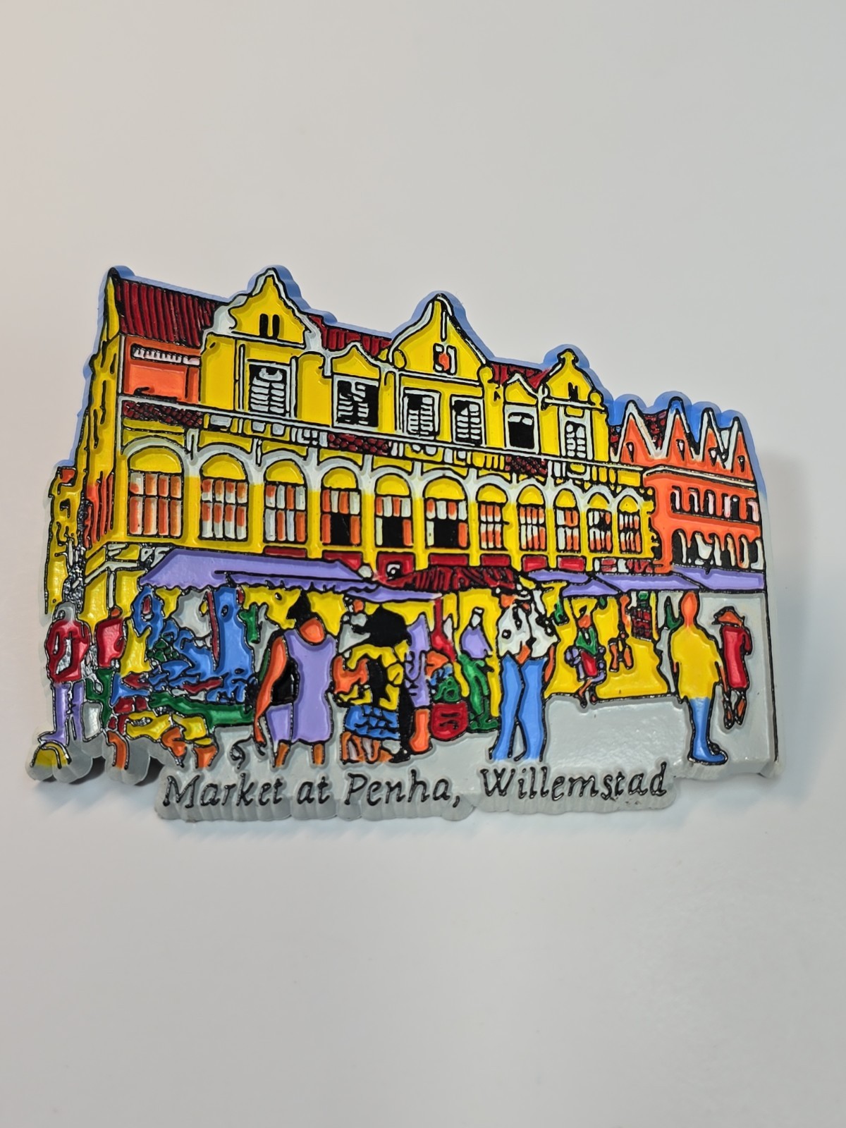 Market at Penha, Willemstad Curaçao Travel Souvenir Fridge Magnet