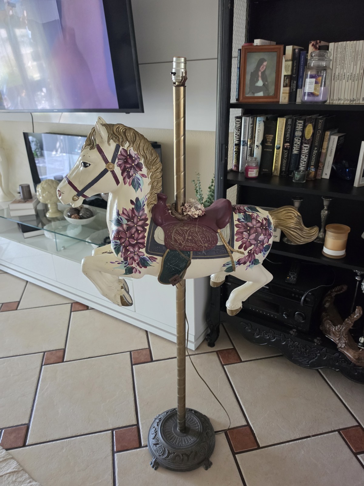 Vintage Carousel Horse Floor Lamp Full Life Size Hand Painted Antique Amusement