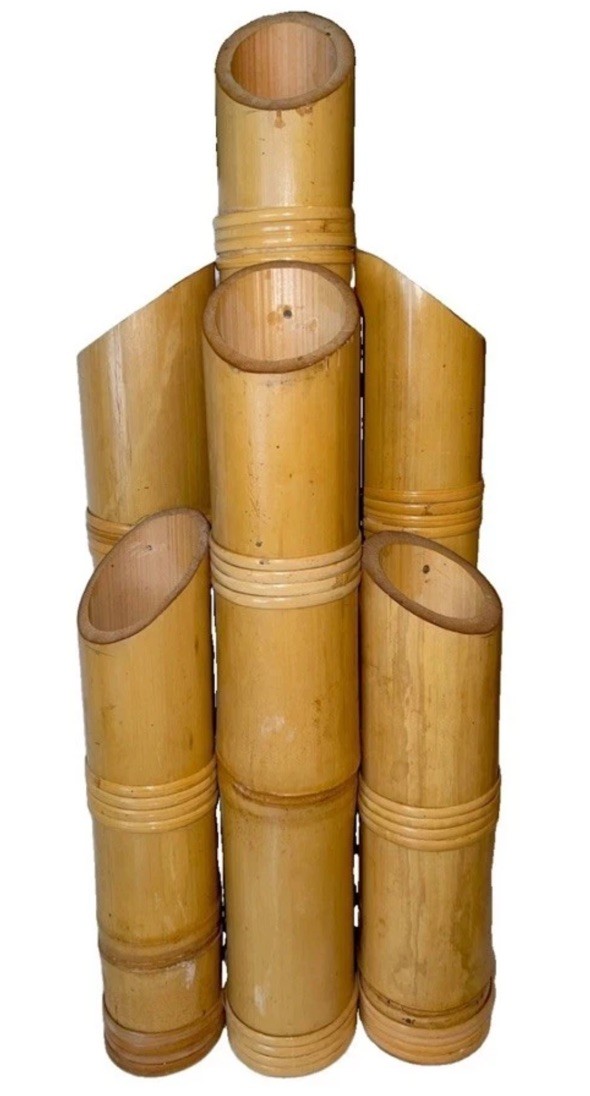 Vintage MCM bamboo sculpture vase planters 18 inch  Vintage MCM bamboo sculpture vase planters 18 inch 